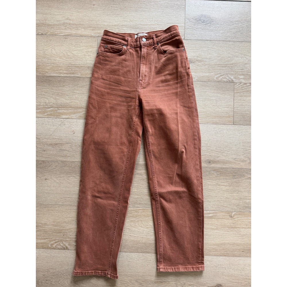 Everlane The Way-High Jean Tall Terracotta Red Brown Straight Leg 26